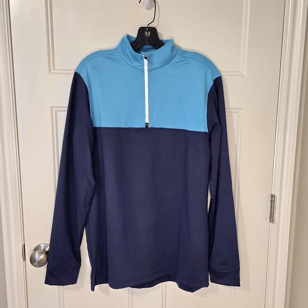 Swannies Eli 1/4 Zip Men's Pullover Maui Blue Medium NWT Golf - Picture 2 of 12